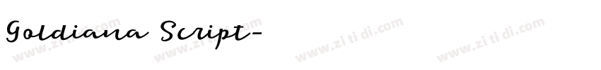 Goldiana Script字体转换